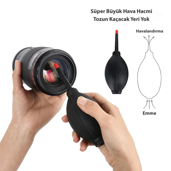 DailyTech Kamera Teleskop Dürbün Lens Temizleme Seti Temizlik Kiti - 3