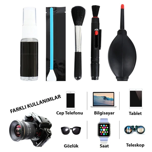 DailyTech Kamera Teleskop Dürbün Lens Temizleme Seti Temizlik Kiti - 6