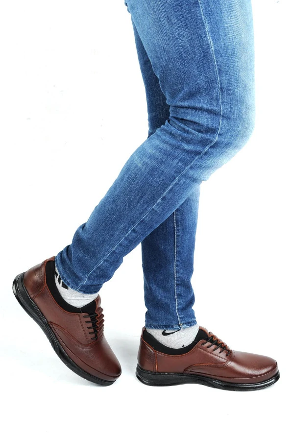 Balayk 066 Taba %100 Deri Erkek Casual Spor Ayakkabı - Resim 2