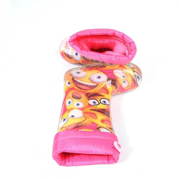 Ayakcenter 21-14 Srb Pembe Emoji Kürklü Kız Çocuk Çizme - Resim 2