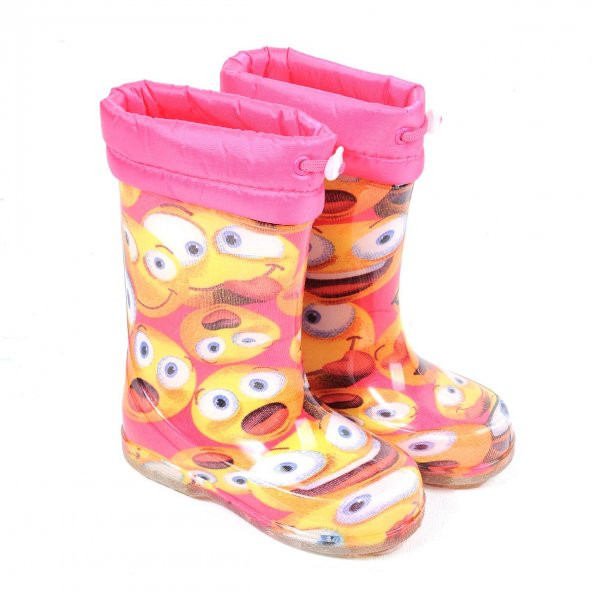 Ayakcenter 21-14 Srb Pembe Emoji Kürklü Kız Çocuk Çizme - Resim 3