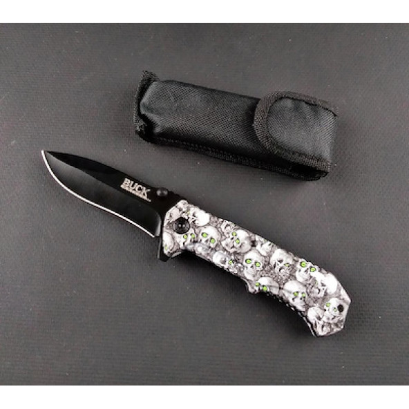 Buck Kuru Kafa Desenli Kamp Çakısı