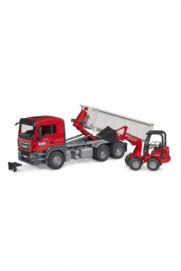 BRUDER 03767 MAN TGS DAMPERLi KAMYON VE SHAFFER YÜKLEYİCİ