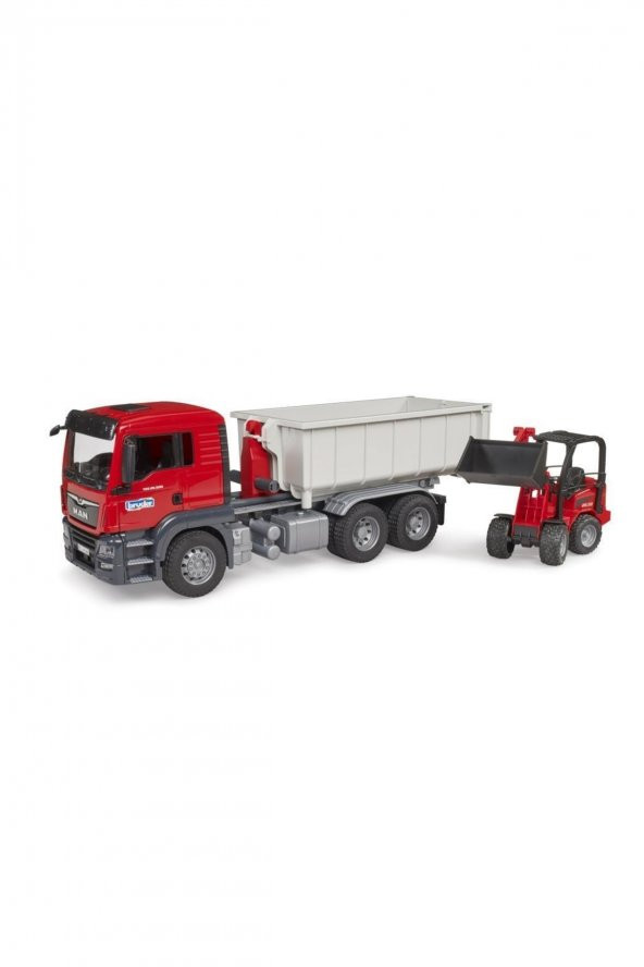BRUDER 03767 MAN TGS DAMPERLi KAMYON VE SHAFFER YÜKLEYİCİ - 5