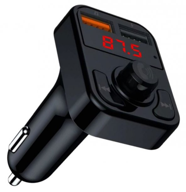 Concord C-614 Bluetooth Görüşme ve Müzik Dinleme Ekranlı Fm Transmitter Çift USB Şarj USBTF