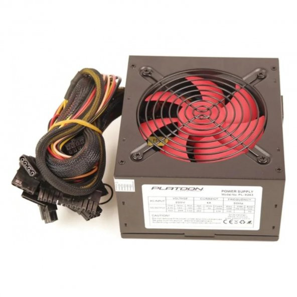 Platoon PL-9263 500W Gaming PC Power Supply 12cm Geniş Fan Güç Kaynağı - 4