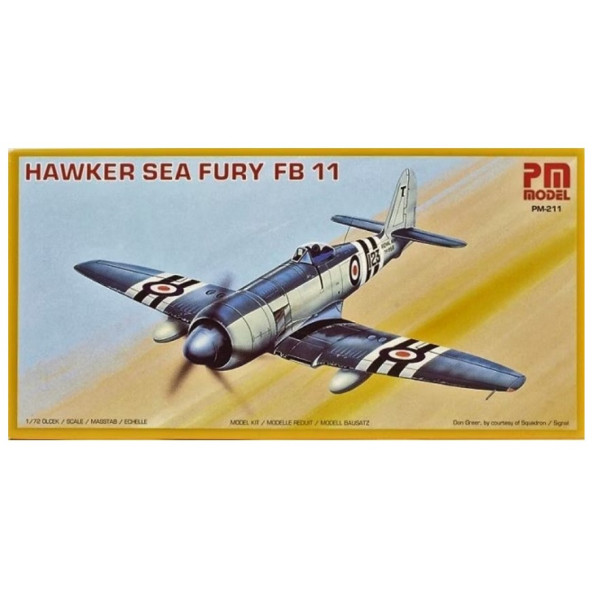 PM Model 211 1/72 Hawker Sea Fury FB11 Avcı Uçağı Demonte Plastik Maketi