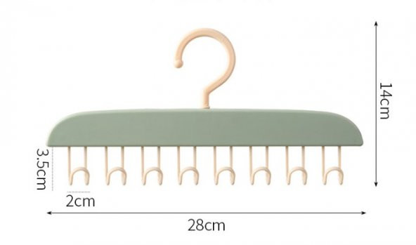 8 Kancalı Çok Amaçlı Yapışkanlı Askı - 2