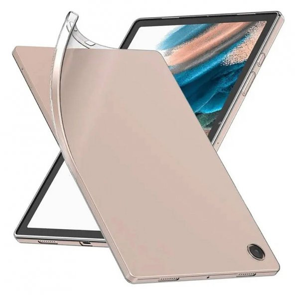 KNY Samsung Galaxy Tab A9 SM-X110 Kılıf Ultra Korumalı Buzlu Şeffaf Silikon Şeffaf