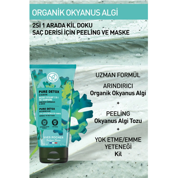 YVES ROCHER Yağlı Saçlar Için Arındırıcı 2si1 Arada Peeling Ve Maske - 3