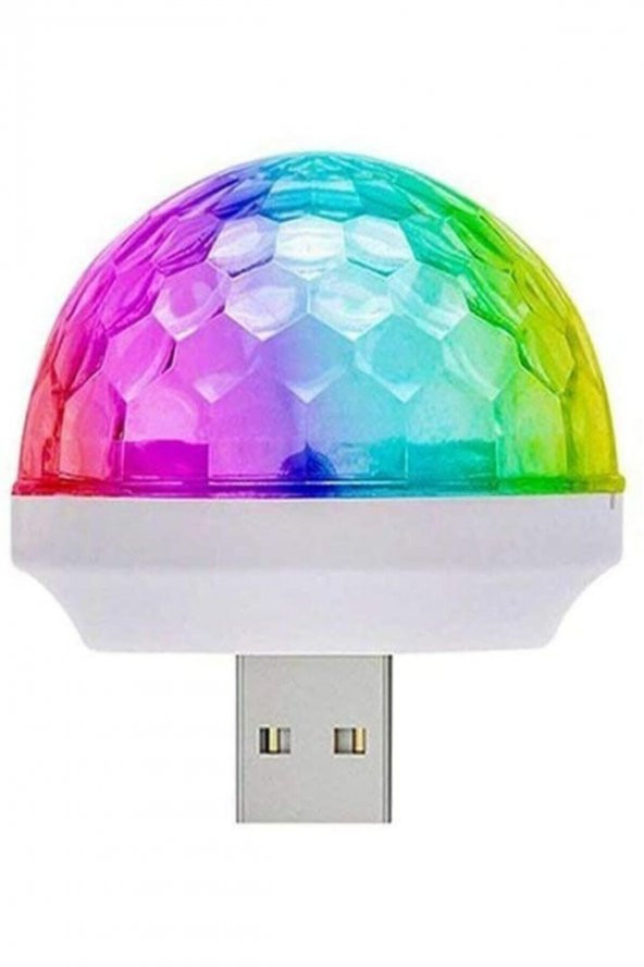 Müziğe Ve Sese Duyarlı Usb Girişli Mini Disko Topu