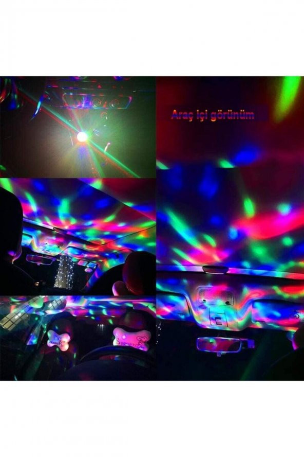 Müziğe Ve Sese Duyarlı Usb Girişli Mini Disko Topu - 4