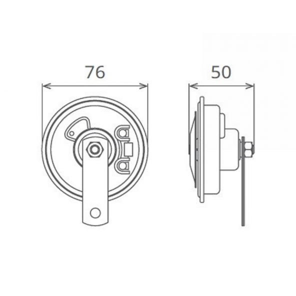 SEGER GÜÇLENDİRİLMİŞ MEGA MOTOR MOTOSİKLET KORNA TEK. No: 55BK.000.02K, EAN: 8698520200431 - 4