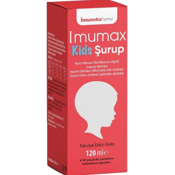 Imuneks Farma İmumax Şurup Kids Takviye Edici Gıda 120 ml