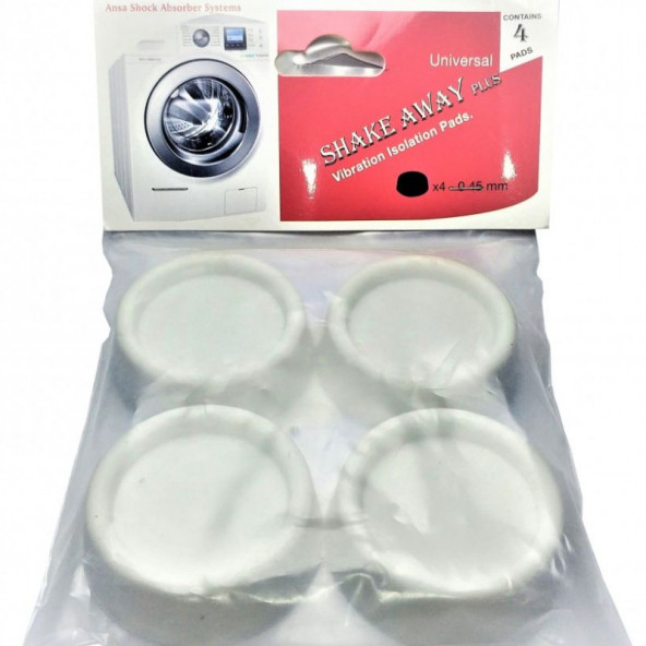 Çamaşır makinesi titreşim ve sarsıntı engelleyici silikon ayak Seti