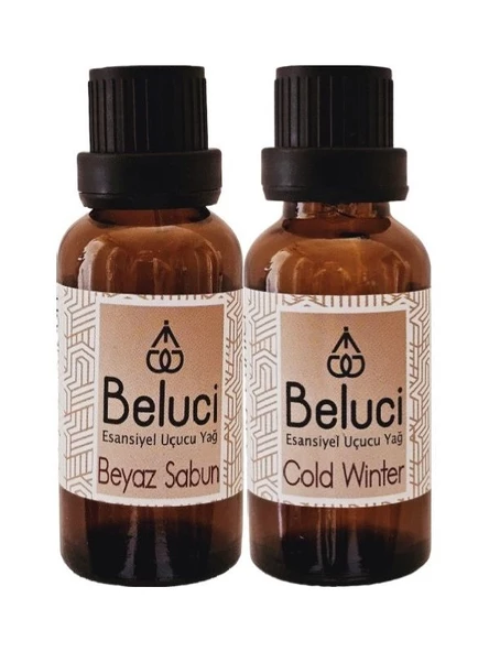 Beyaz Sabun + Cold Winter (Oda Kokusu Aroma Terapi Buhurdanlık/Difüzör Yağı) Set 2 Adet x 30 ml