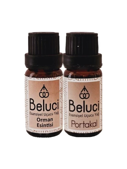 Orman Esintisi + Portakal (Oda Kokusu Aroma Terapi Buhurdanlık/Difüzör Yağı) Set 2 Adet x 10 ml