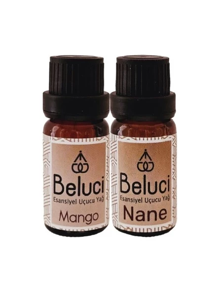 Mango + Nane (Oda Kokusu Aroma Terapi Buhurdanlık/Difüzör Yağı) Set 2 Adet x 10 ml