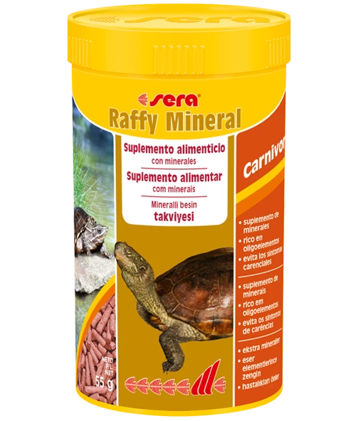 Sera Raffy Mineral 250 ml. Skt: 08/2027 Orjinal Kutusunda Kaplumbağa Yemi 55 gr