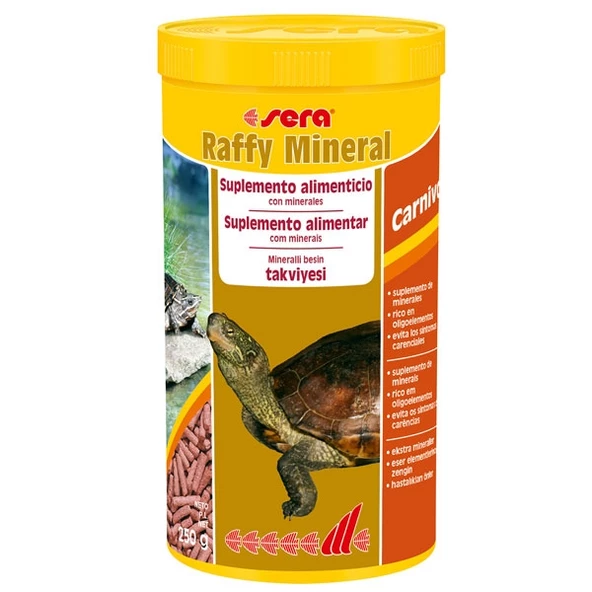 Sera Raffy Mineral 1000 ml. Skt: 11/2026 Orjinal Kutusunda Kaplumbağa Yemi 250 g