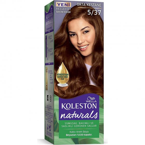 Koleston Naturals Saç Boyası 5/37 Orta Kestane
