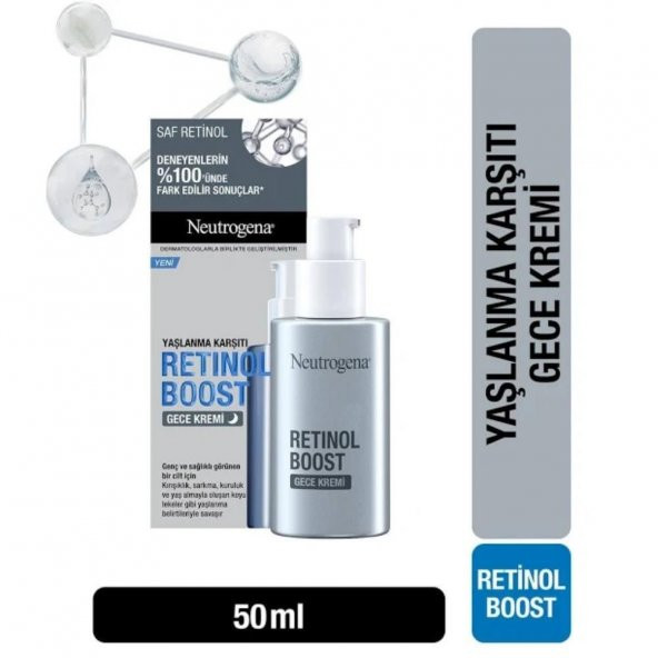 Neutrogena Retinol Boost Kırışıklık Karşıtı Gece Kremi Antiaging 50 Ml