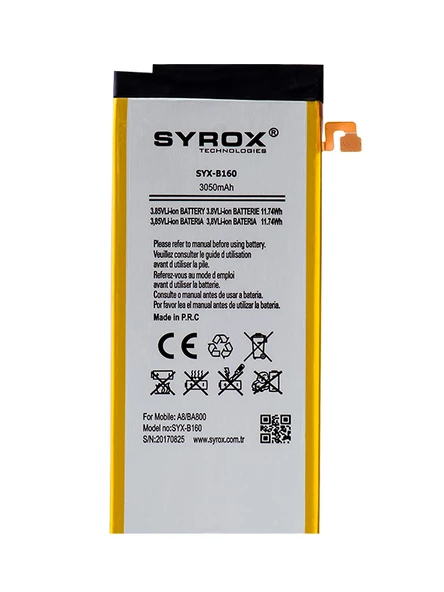 Syrox Samsung Galaxy A8 (BA800) Batarya 3050 mAh B160