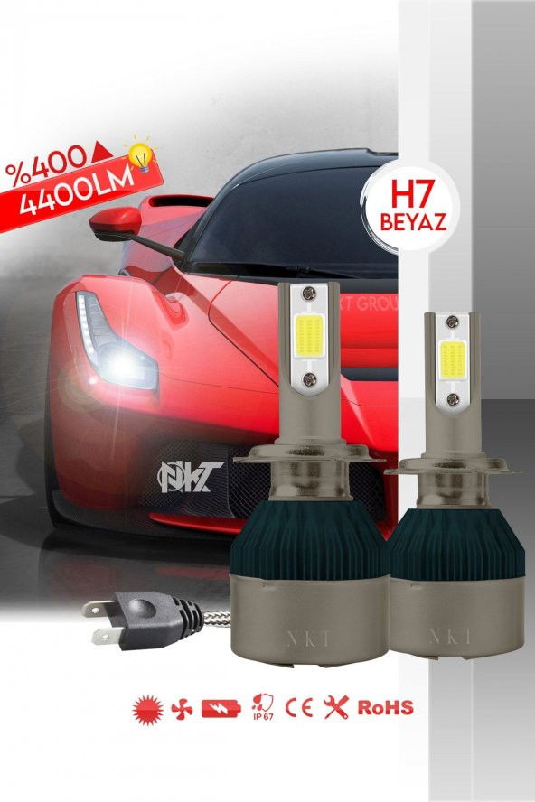 Fiat Siena (1996-2016) Kısa Far Xenon Led Şimşek Etkili Beyaz H7