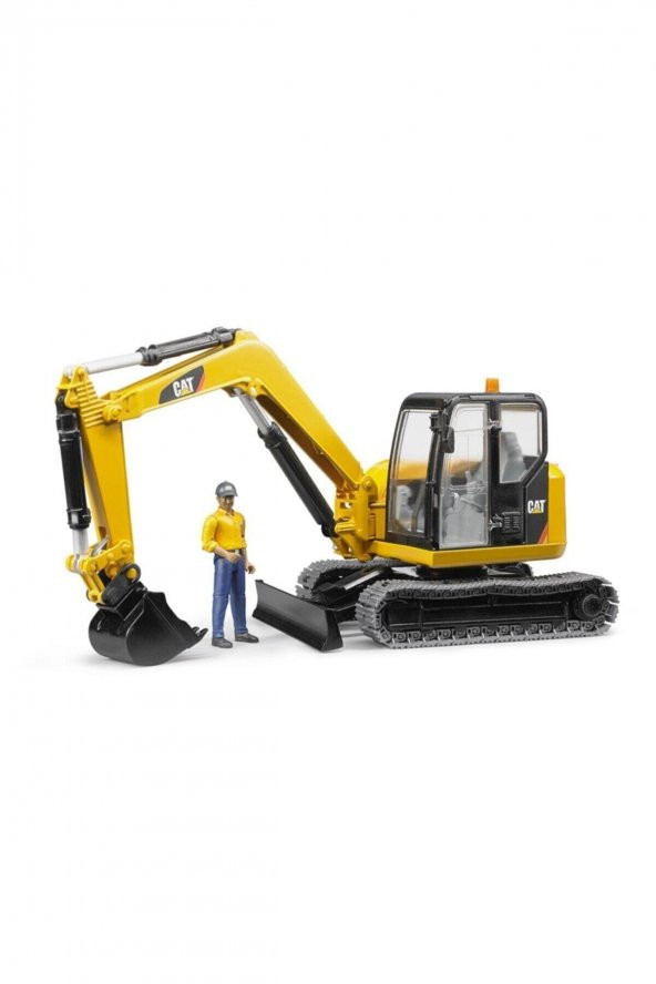 Bruder Cat Mini Ekskavatör Ve İnşaat İşçisi 02466