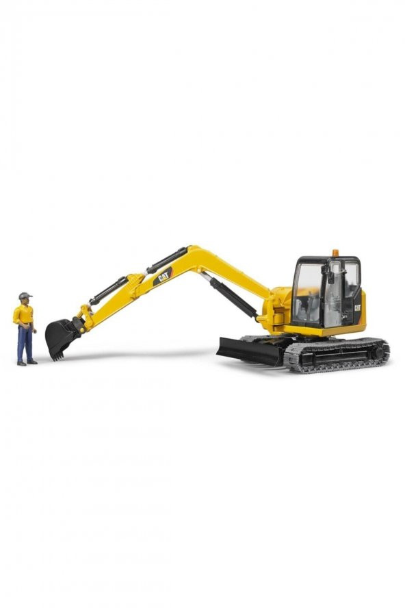 Bruder Cat Mini Ekskavatör Ve İnşaat İşçisi 02466 - 2