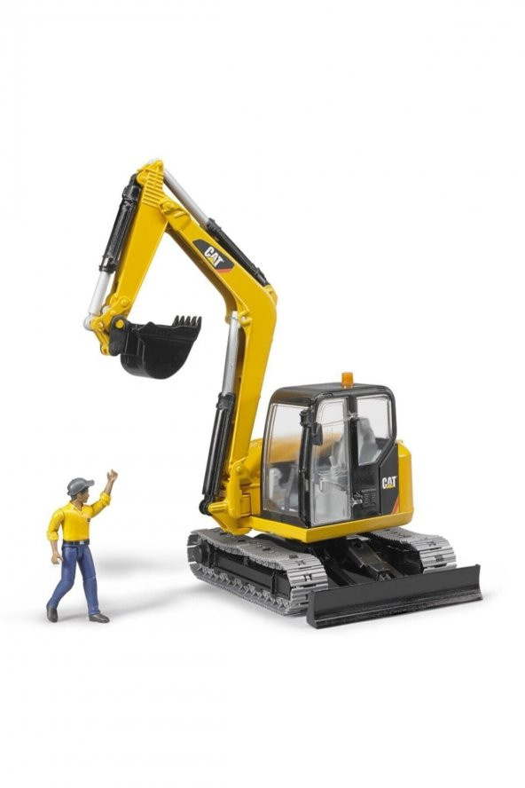 Bruder Cat Mini Ekskavatör Ve İnşaat İşçisi 02466 - 3
