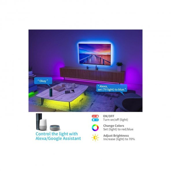 Govee RGB Wifi + BT LED Şerit (10M) - 2