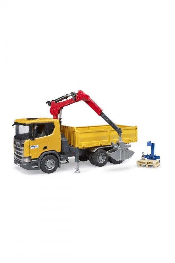 BRUDER SCANIA 560R VİNÇLİ ŞANTİYE KAMYONU 03551