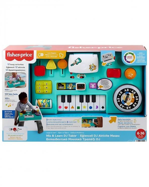 Fisher Price Sesli ve Işıklı Eğlenceli Dj Aktivite Masası HRB61