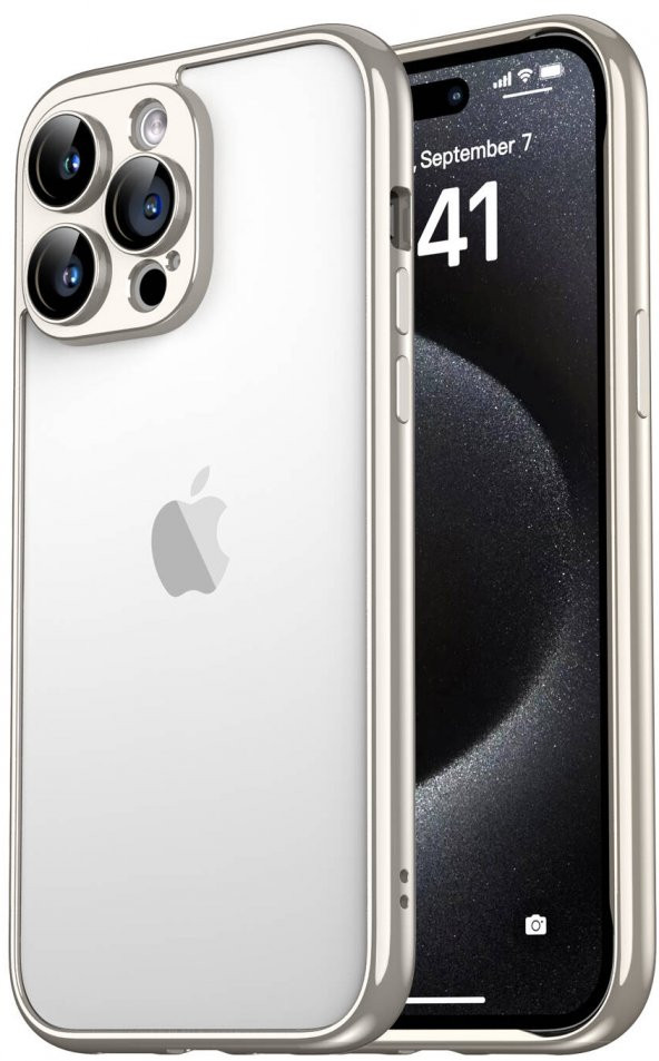 Apple iPhone 15 Pro Max Kılıf Kamera Korumalı Sert Bontez Bumper - 2