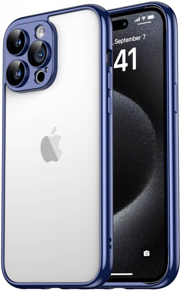 Apple iPhone 15 Pro Max Kılıf Kamera Korumalı Sert Bontez Bumper - 4