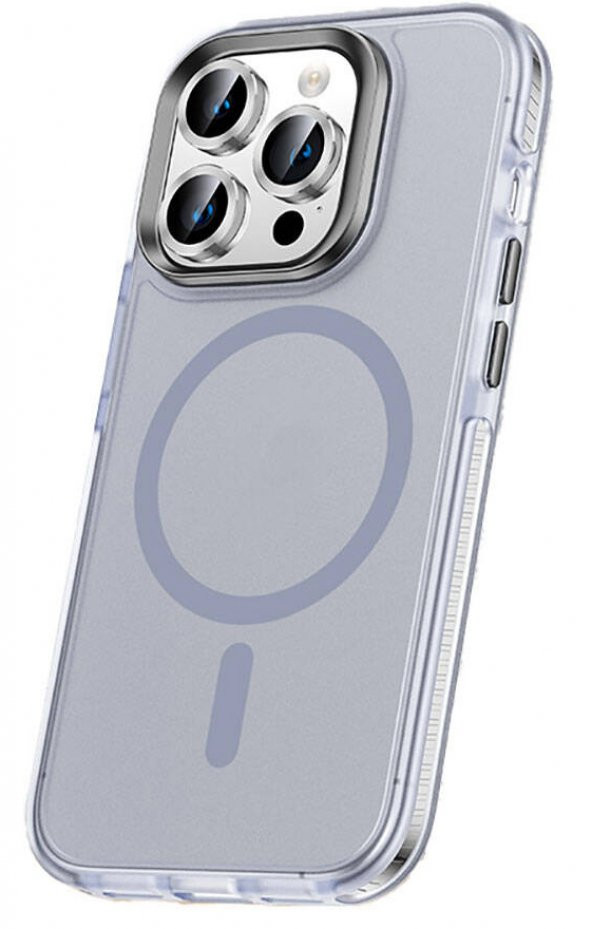 Apple iPhone 15 Pro Max Kılıf Airbag Magsafe Wireless Şarj Lens Koruyuculu Klaptika Kapak - 4
