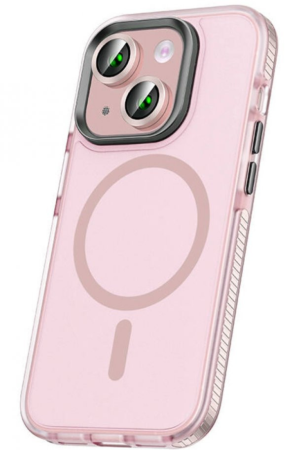 Apple iPhone 15 Kılıf Airbag Magsafe Wireless Şarj Lens Koruyuculu Klaptika Kapak - 5
