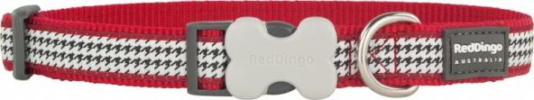 Reddingo Fang It Desenli Kırmızı Köpek Boyun Tasması S 15mm 24-36 cm