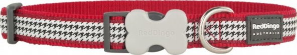 Reddingo Fang It Desenli Kırmızı Köpek Boyun Tasması S 15mm 24-36 cm