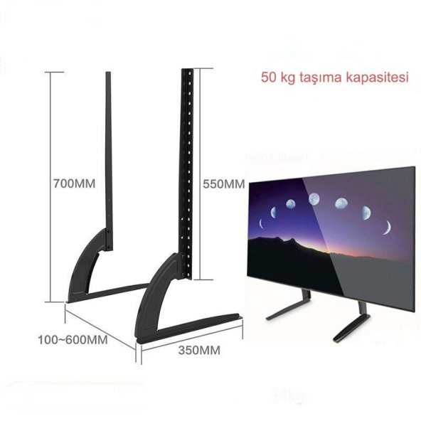 DailyTech 32-75 LCD LED Sabit Ekran Evrensel Masaüstü Tv Standı - 2