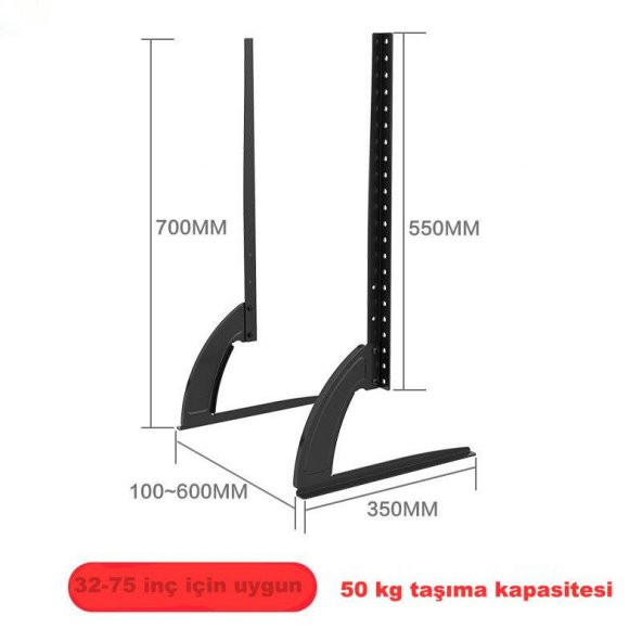 DailyTech 32-75 LCD LED Sabit Ekran Evrensel Masaüstü Tv Standı - 3