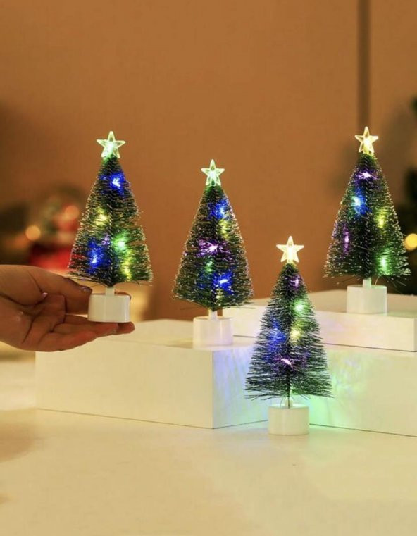 LED Işıklı Yılbaşı Ağacı Mini  Yapay