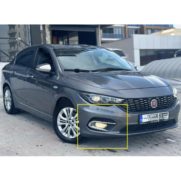 Fiat Egea Krom Sinyal Çerçevesi + Sis Çerçevesi 2015-2019 Paslanmaz Çelik - Resim 2