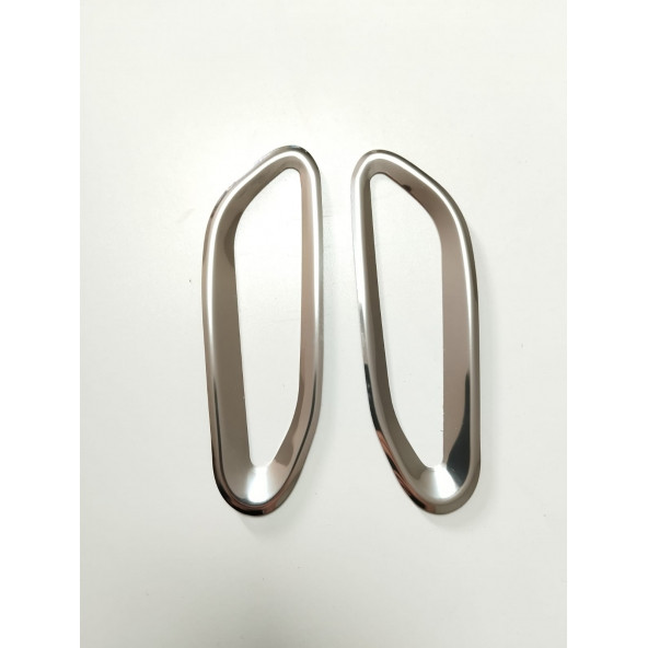 Fiat Egea Krom Sinyal Çerçevesi + Sis Çerçevesi 2020 Üzeri Paslanmaz Çelik - Resim 3