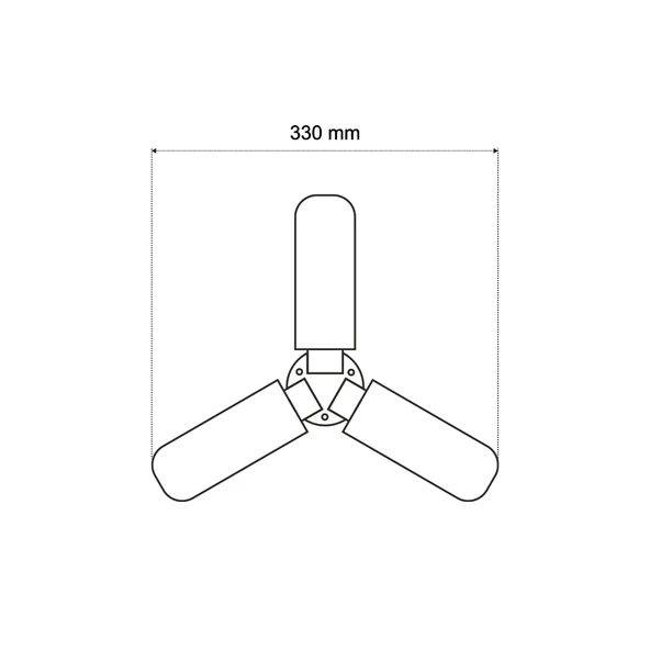 WONDEKS 36W ÜÇ YAPRAK PERVANE LED AMPUL BEYAZ - 2