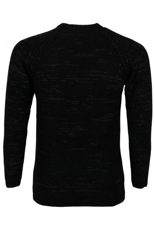 Erkek Kazak Sıfır Yaka Siyah RAR01115 - 4