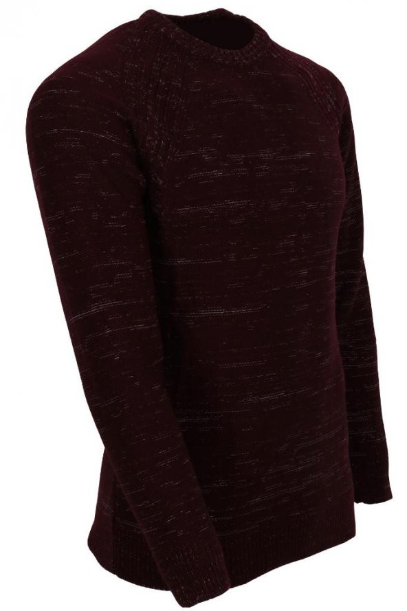 Erkek Kazak Sıfır Yaka Bordo RAR01114 - 2