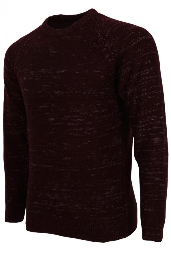 Erkek Kazak Sıfır Yaka Bordo RAR01114 - 3