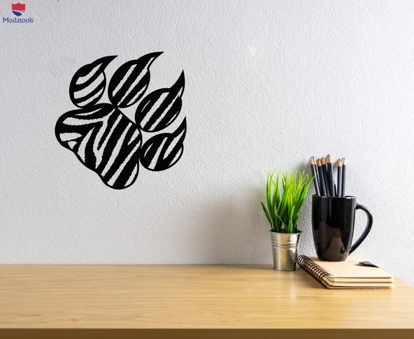 Cam Dekorasyon Duvar Sticker Pet Bakım Hayvan Pençe Baskı Kabile Süs Çıkartmaları ürün görseli